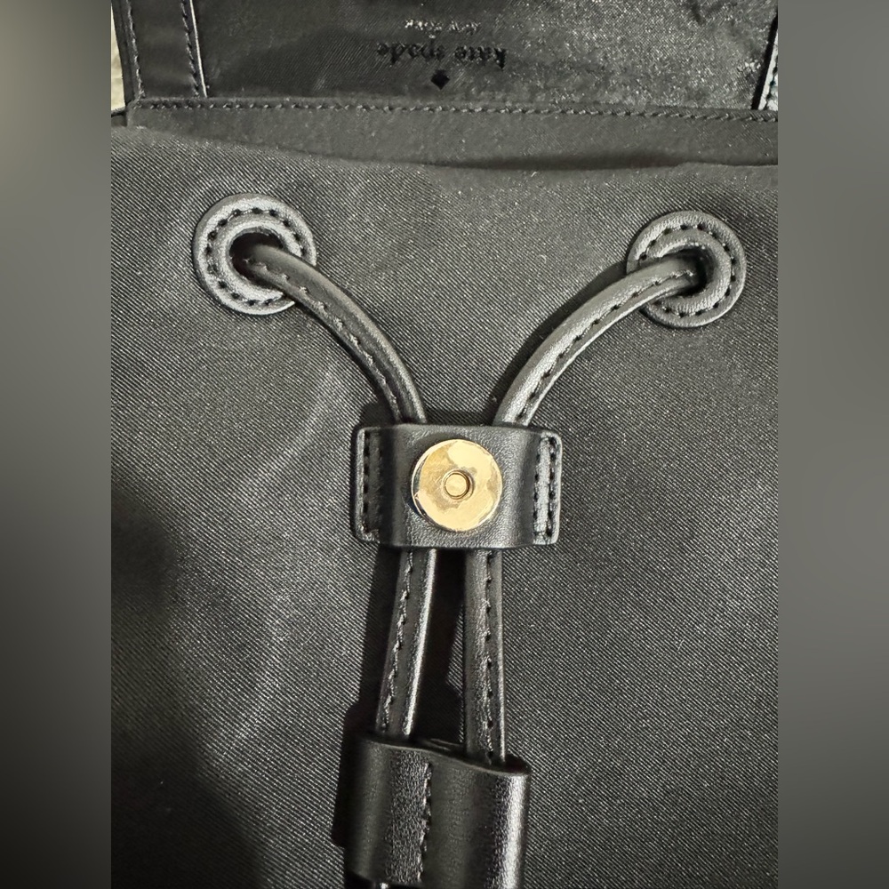 Kate Spade Black Backpack with Red Bow - Picture 5 of 6